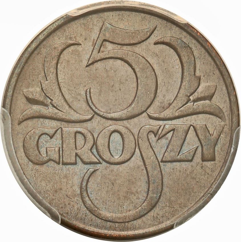 II RP. 5 groszy 1928 PCGS MS63 BN